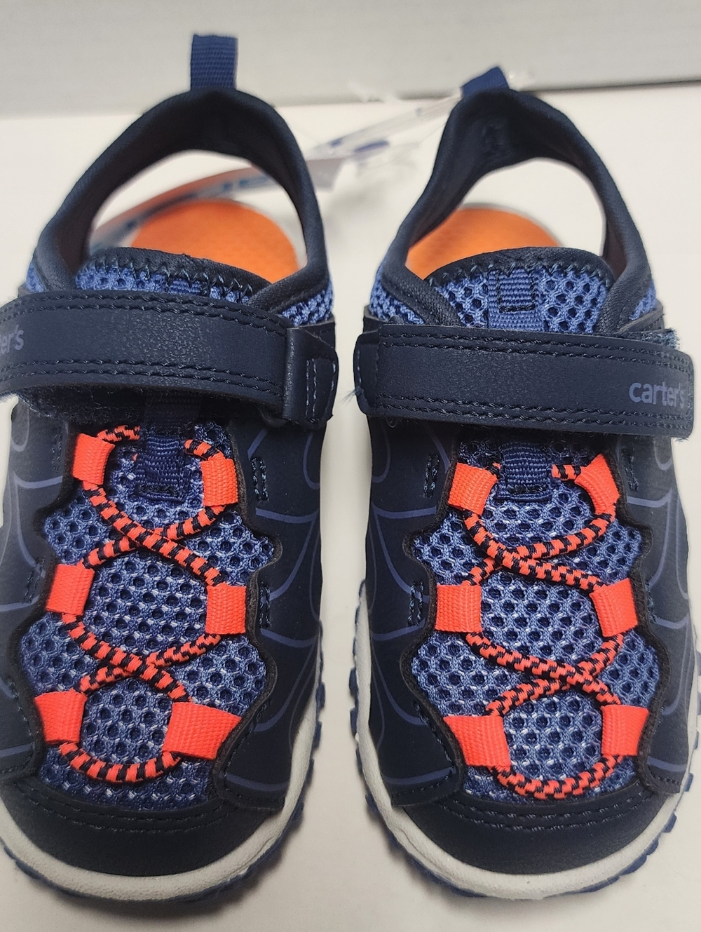 Size 9 Carter's Toddler Kids Sandals Shoes Sport Water Blue Orange New Kwando